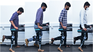Walking trials with non Amputees